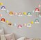 Colorful Rainbow Tassel Garland Decoration - Pom Pom Felt Ball String Banner